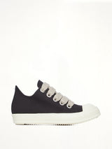 13oz Overdyed Denim Jumbolace Low Sneaks in Black
