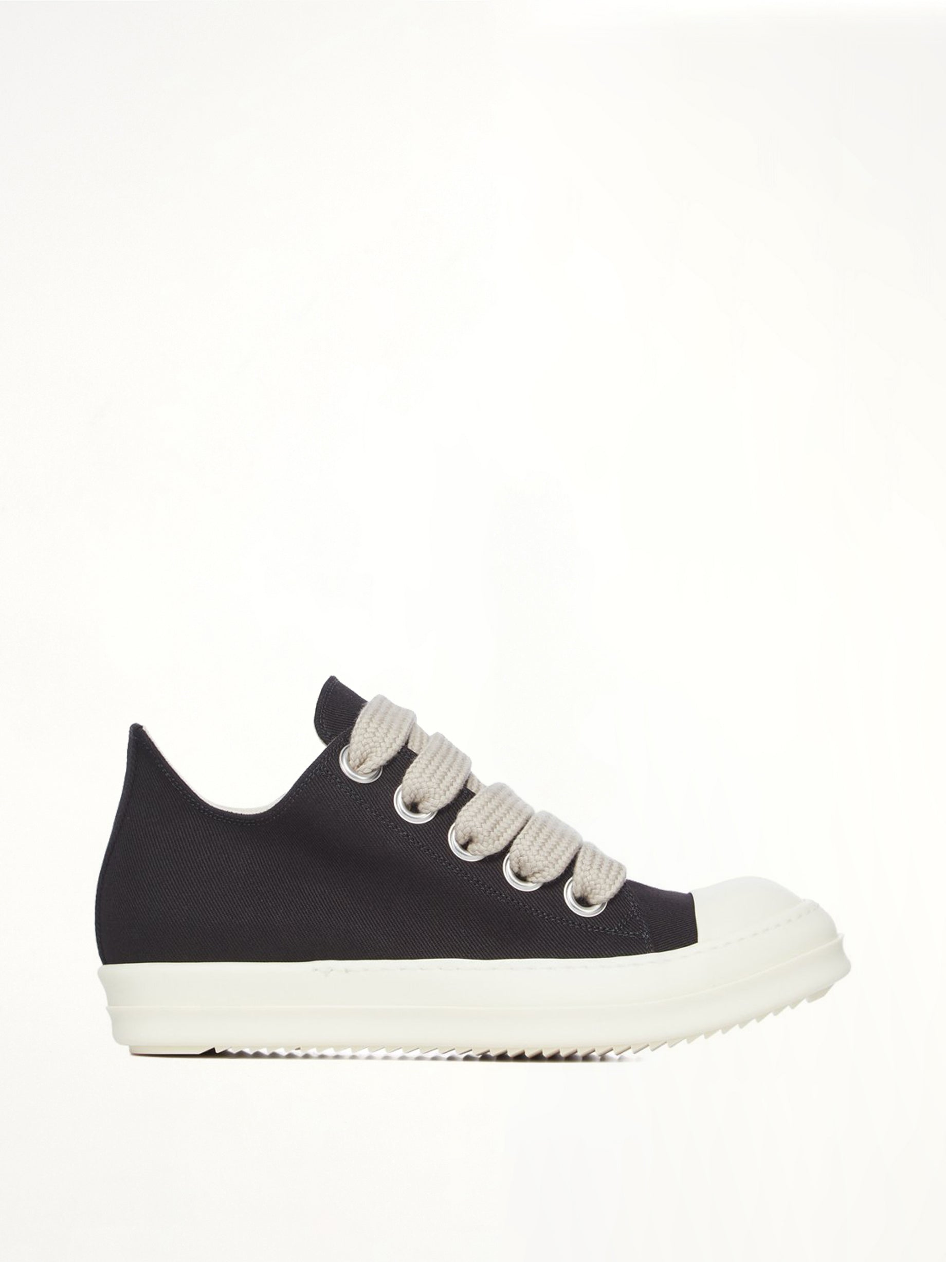 13oz Overdyed Denim Jumbolace Low Sneaks in Black