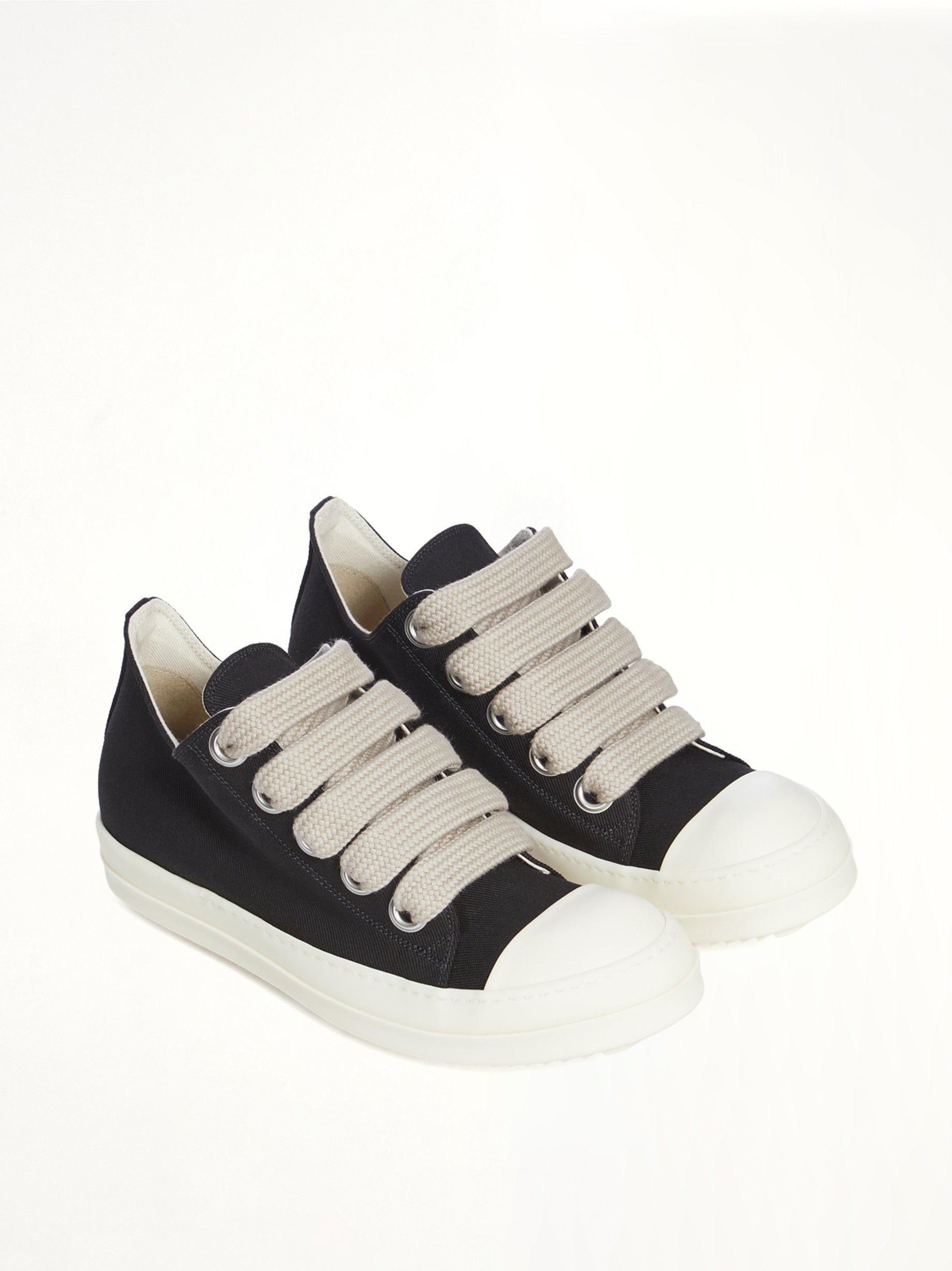 13oz Overdyed Denim Jumbolace Low Sneaks in Black