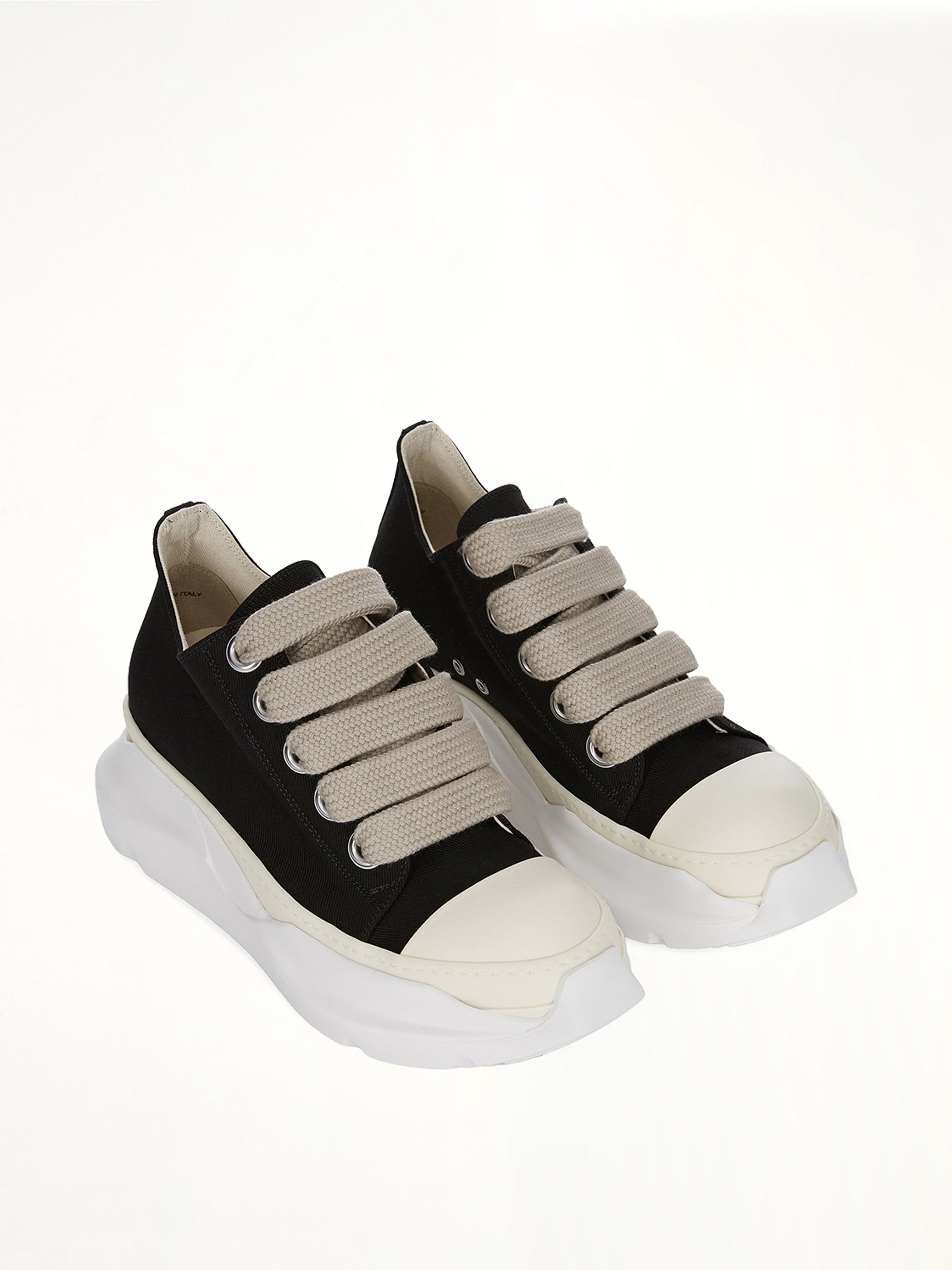 13oz Overdyed Denim Jumbolace Abstract Low Sneaks in Black