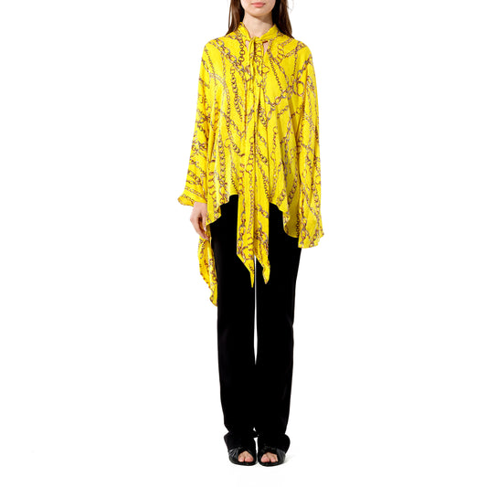 Draped Vareuse Top in Yellow