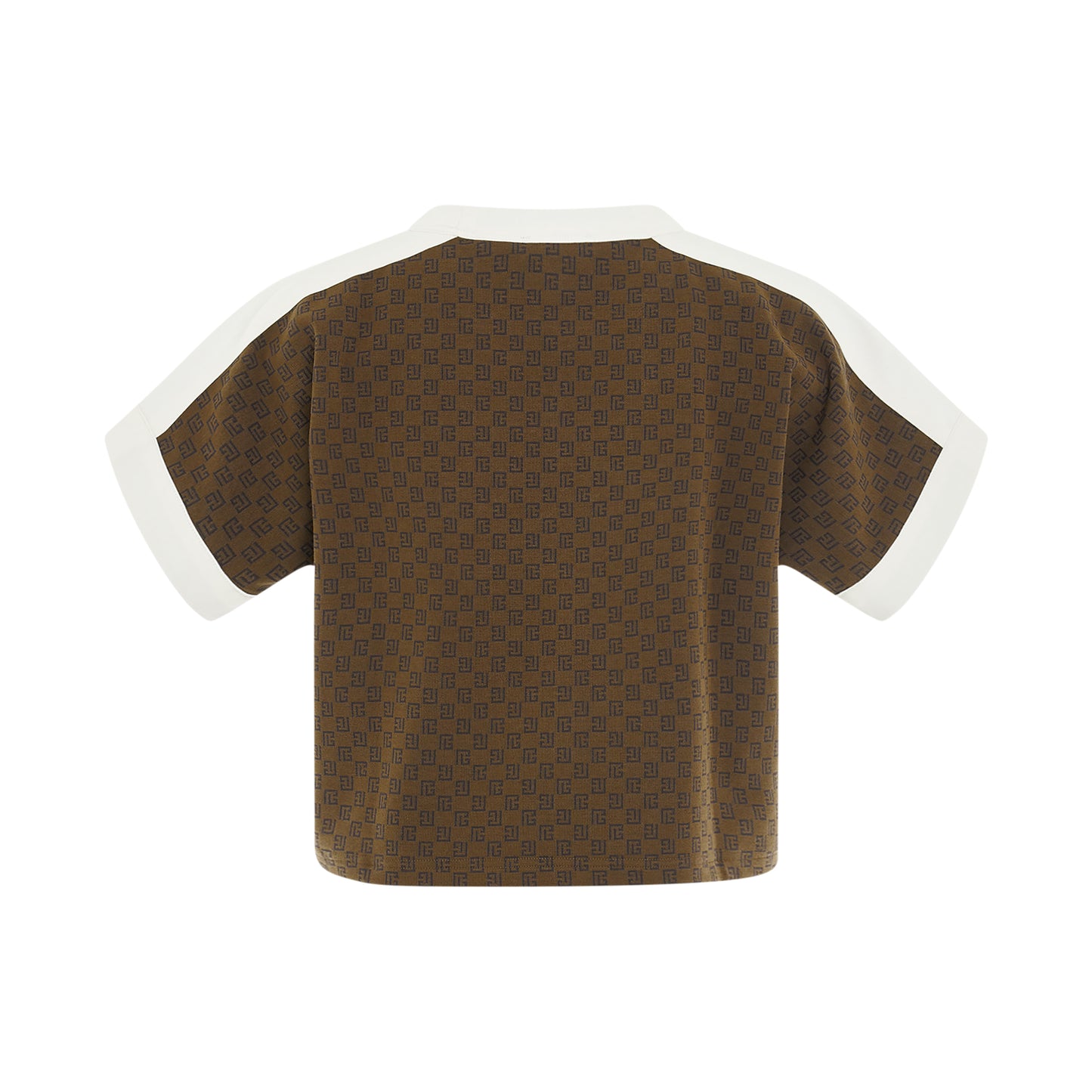 Monogram Cropped T-Shirt in Brown