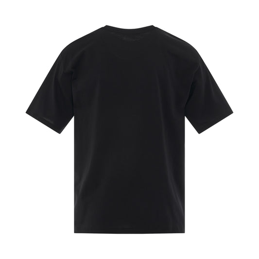 Coin Flock Straight Fit T-Shirt in Black/White