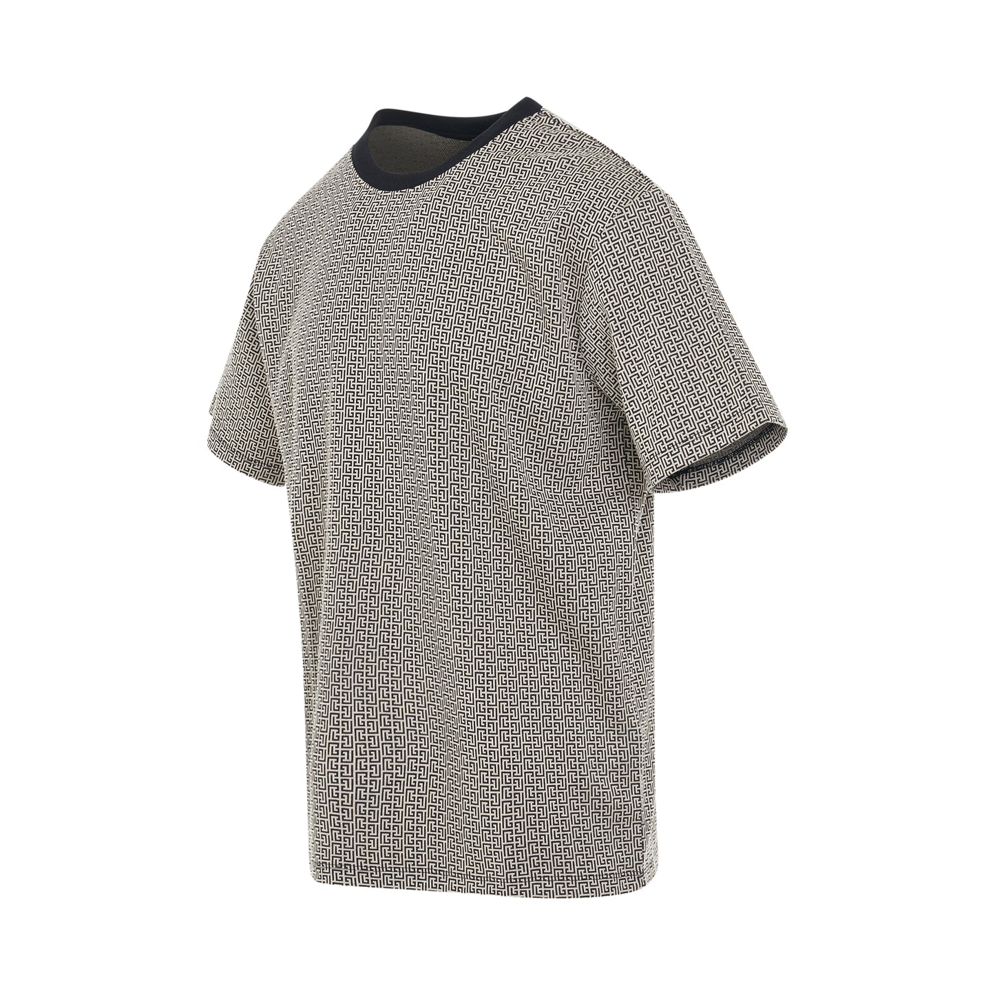 Monogram Jacquard T-Shirt in Ivory