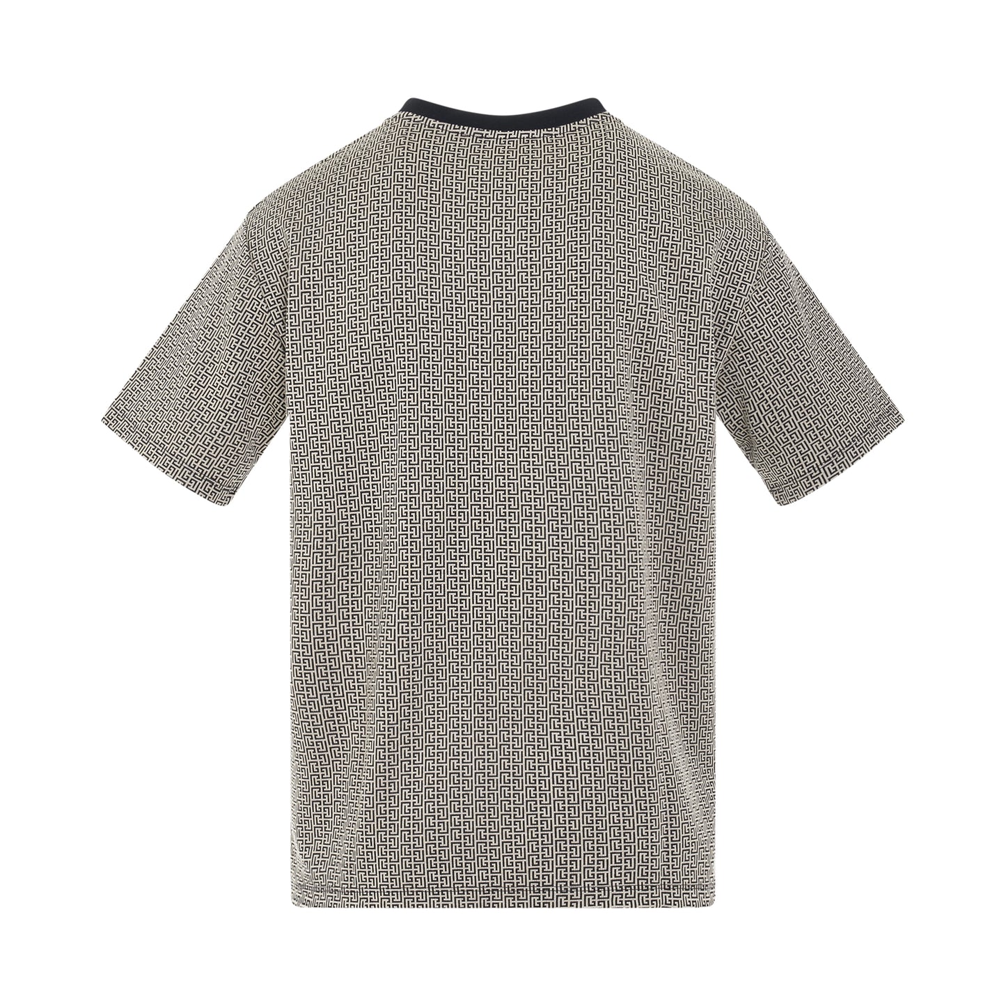 Monogram Jacquard T-Shirt in Ivory