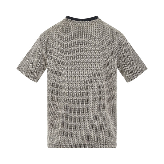 Monogram Jacquard T-Shirt in Ivory