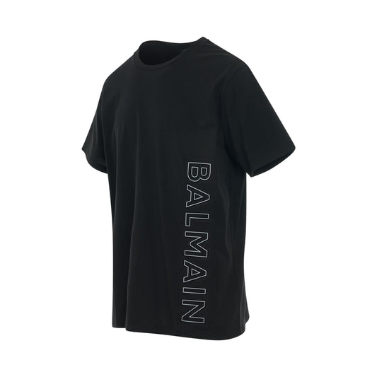 Logo Embossed Reflect T-Shirt in Black