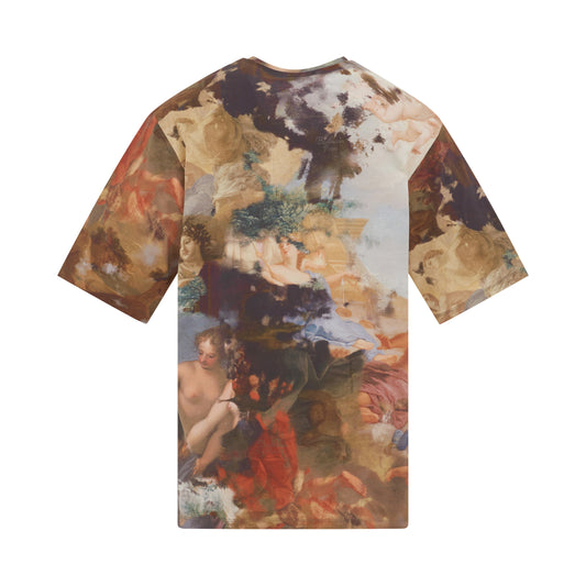 AO Painting Print Oversize Fit T-Shirt in Multi Colour