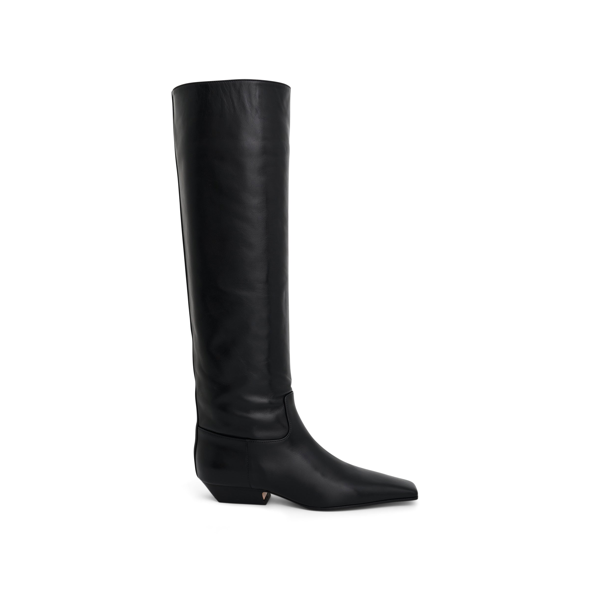 Marfa Classic Flat Knee High Boots in Black