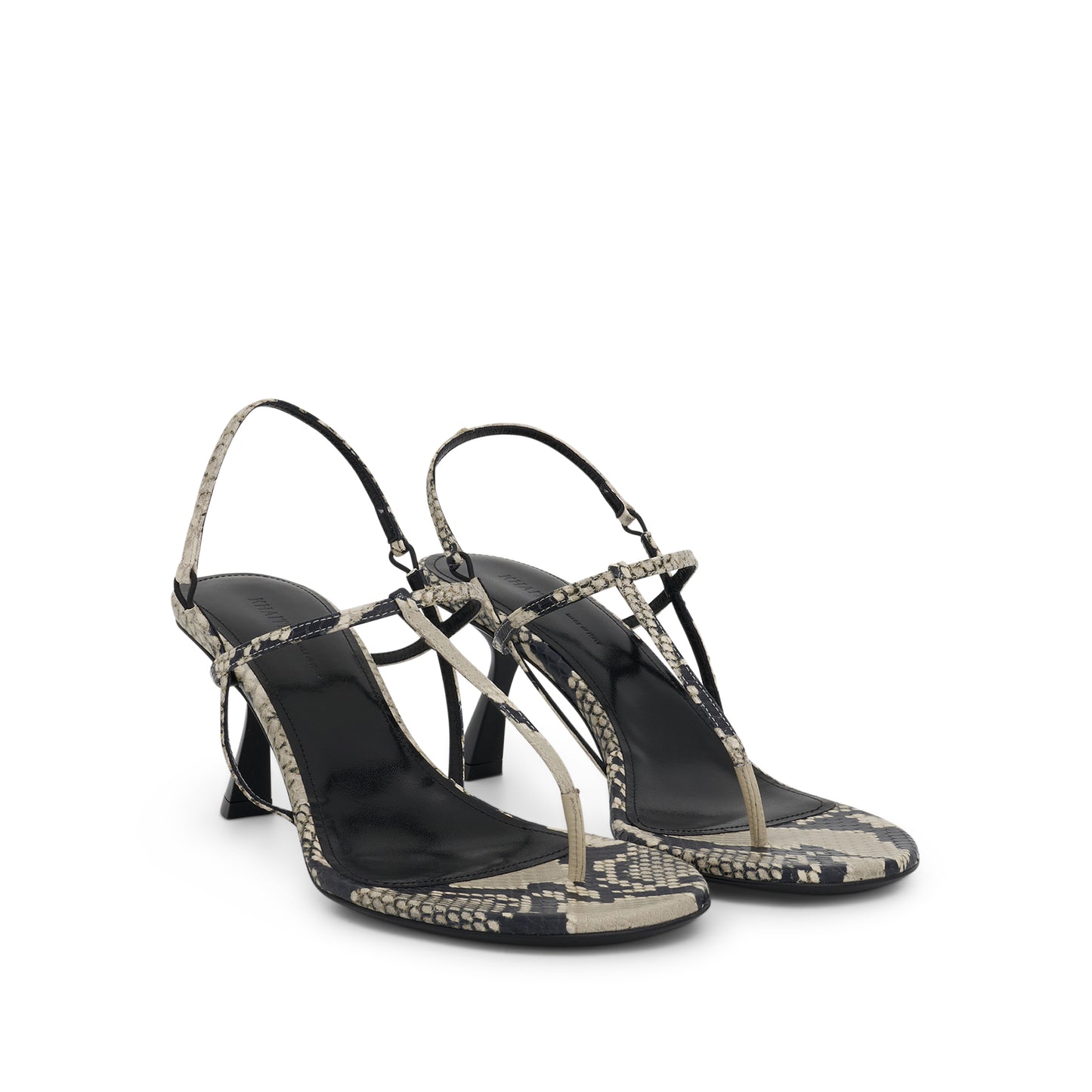 Linden Sandal in Python Embossed Leather