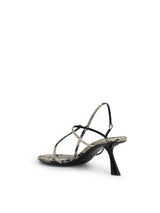 Linden Sandal in Python Embossed Leather Top View | KHAITE