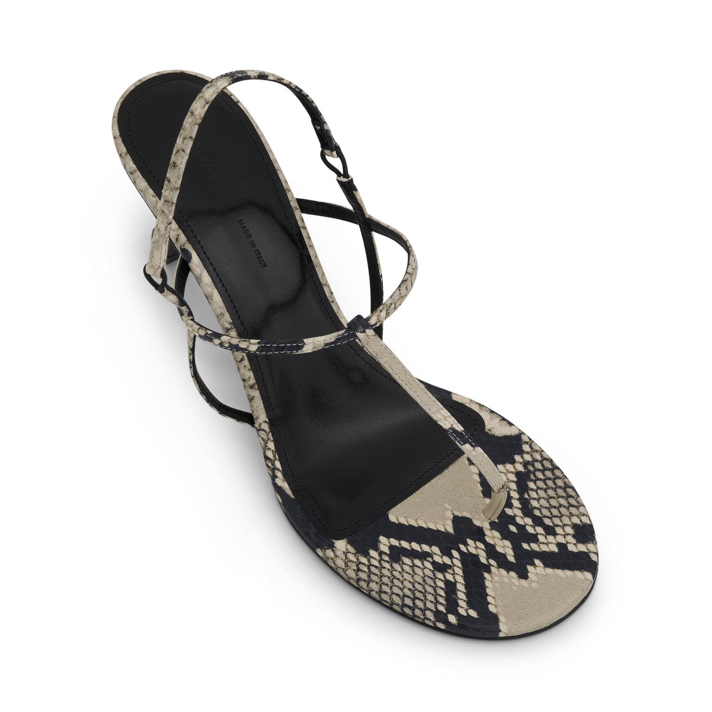 Linden Sandal in Python Embossed Leather