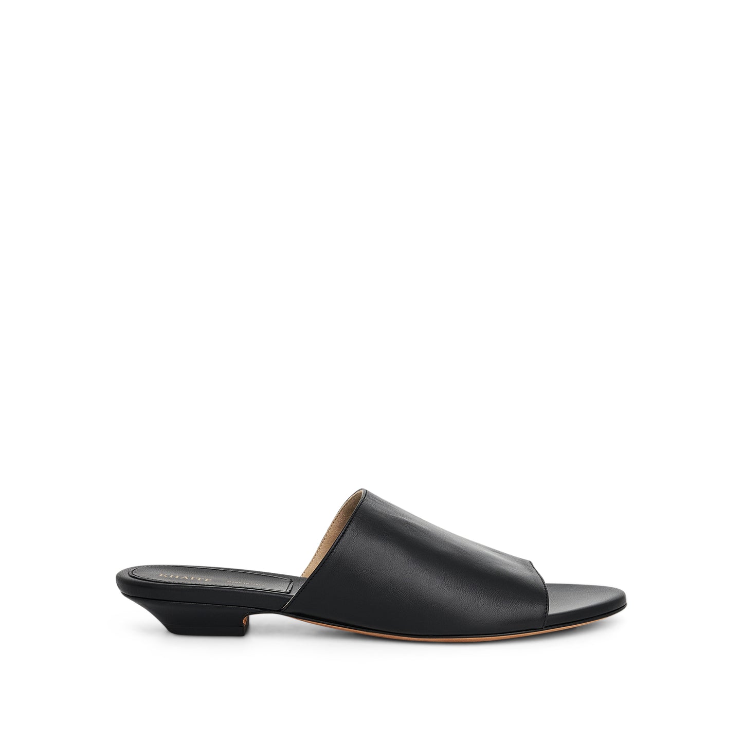 Marion Slide Flat Sandal in Black