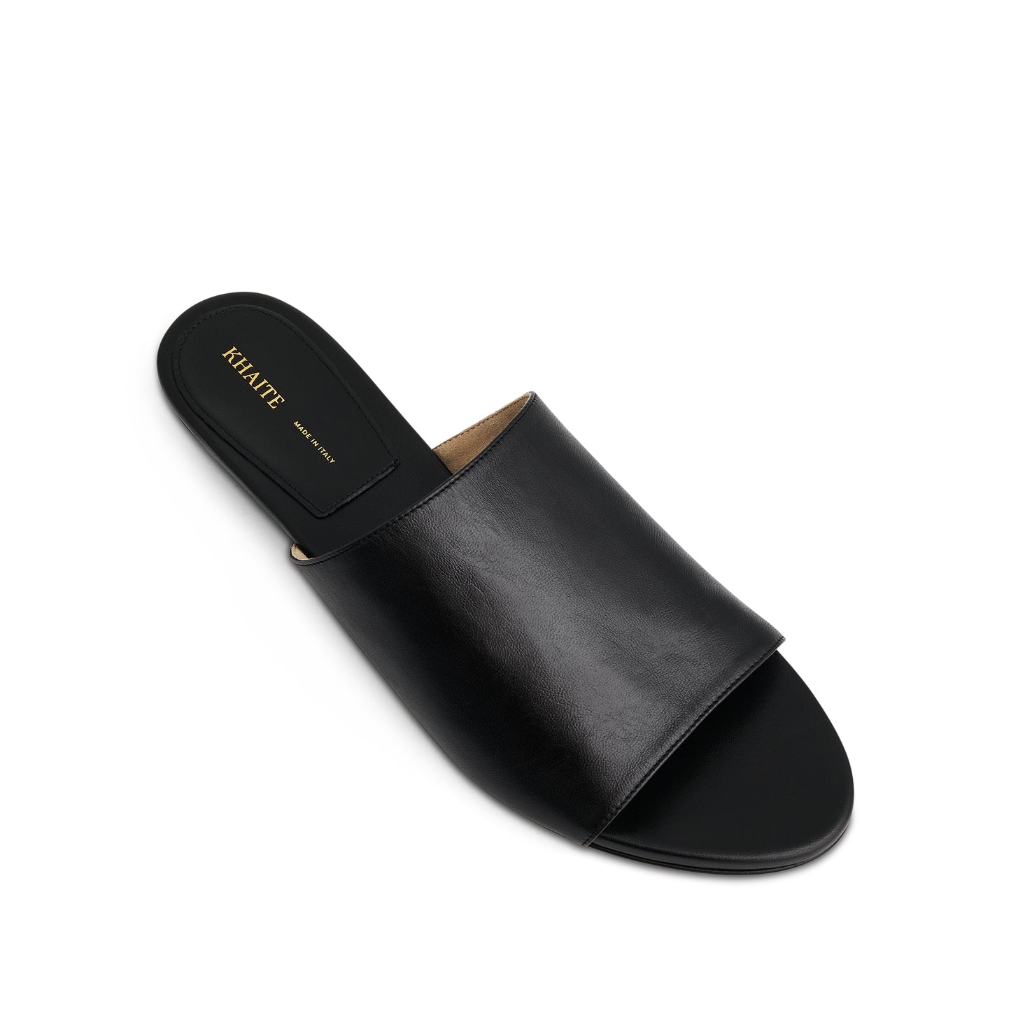 Marion Slide Flat Sandal in Black