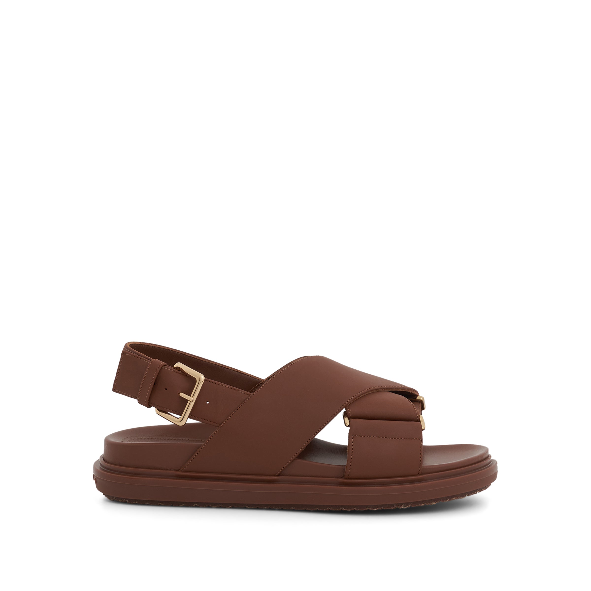 Fussbett Criscross Sandal in Gold Brown