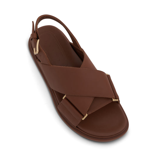 Fussbett Criscross Sandal in Gold Brown