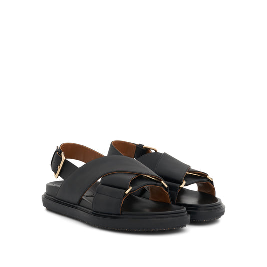 Fussbett Criscross Sandal in Black