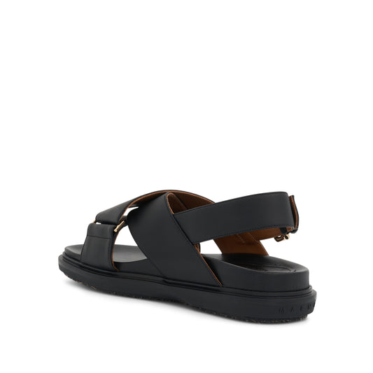 Fussbett Criscross Sandal in Black