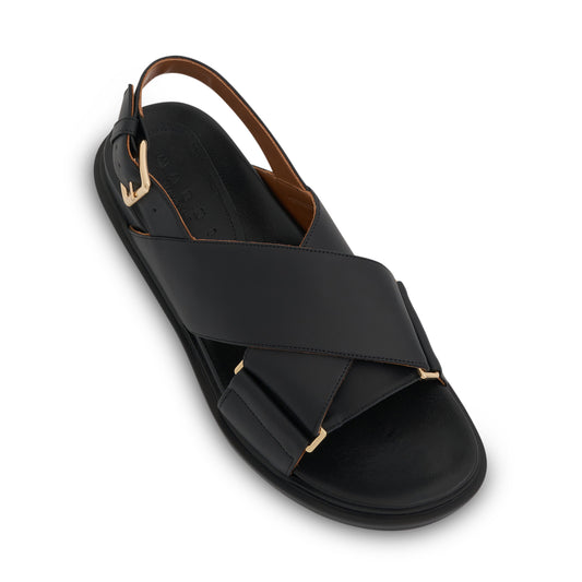 Fussbett Criscross Sandal in Black