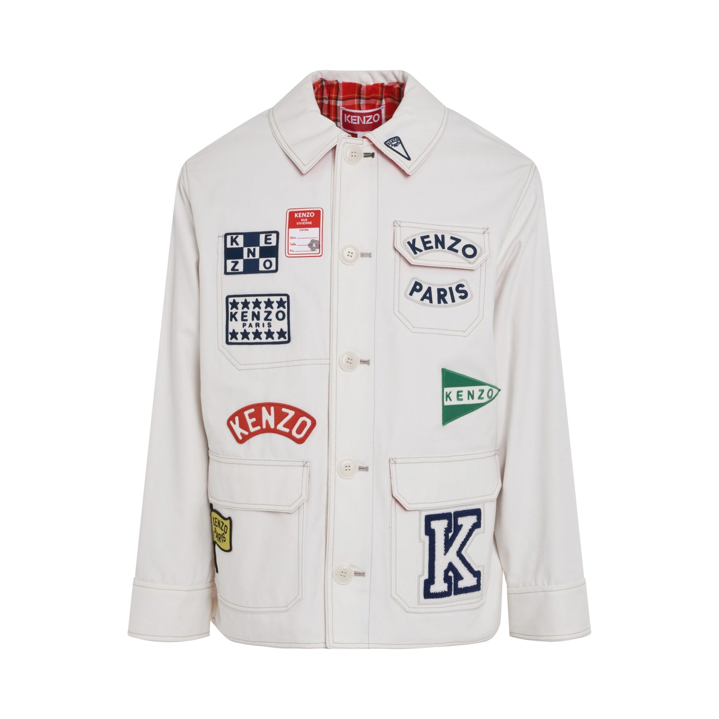 Badges Workwear Jacket in Off White