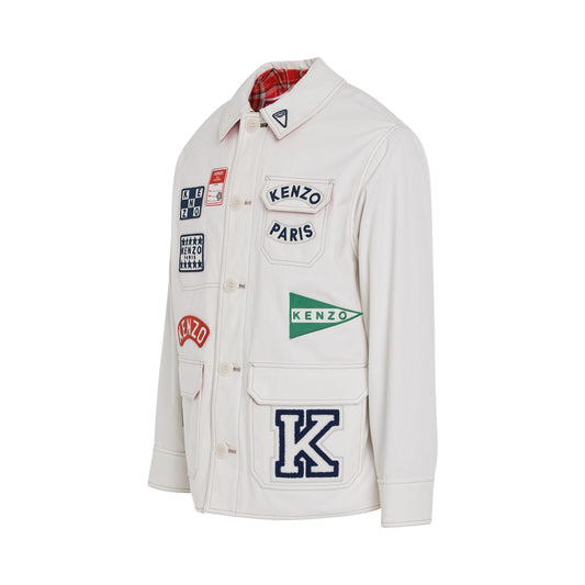 Badges Workwear Jacket in Off White