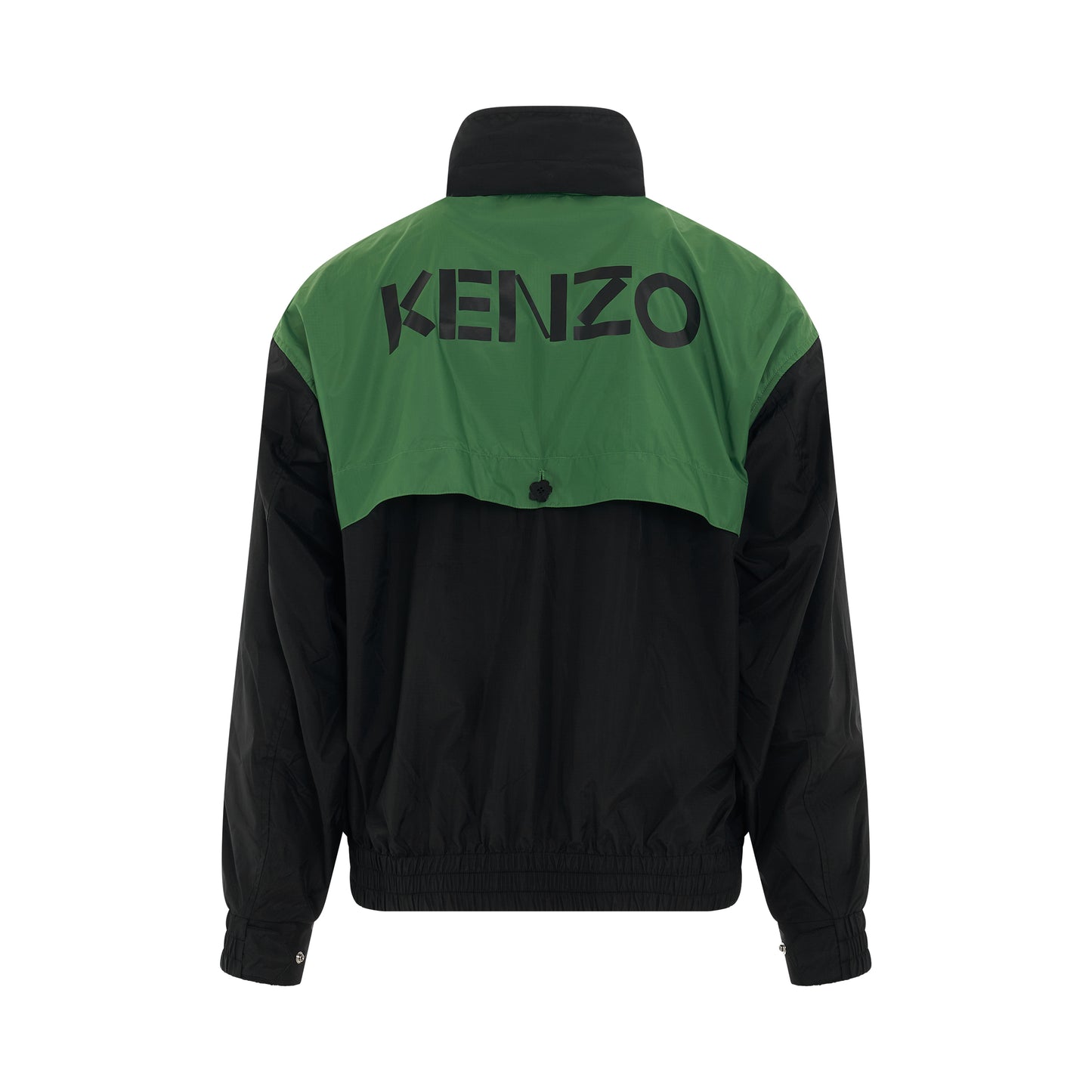 Logo High Neck Windbreaker in Black