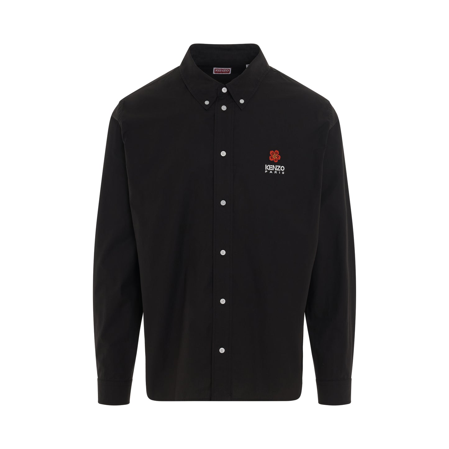 Boke Flower Crest Casual Shirt in Black