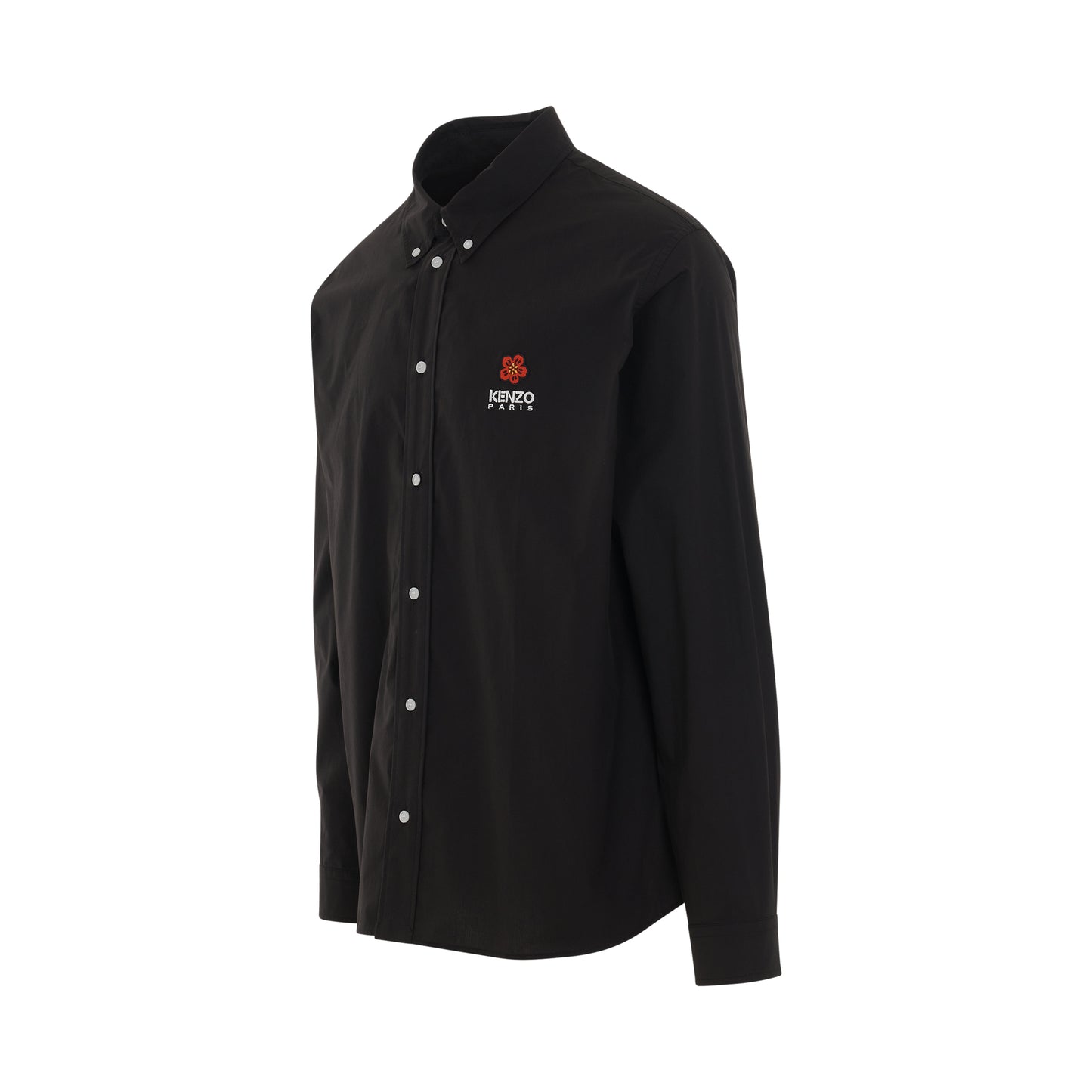 Boke Flower Crest Casual Shirt in Black