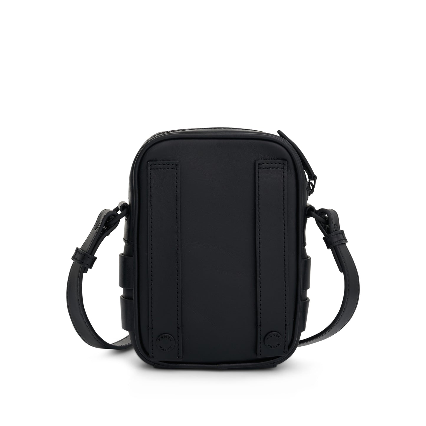 Small Leather Jungle Crossbody Bag in Black