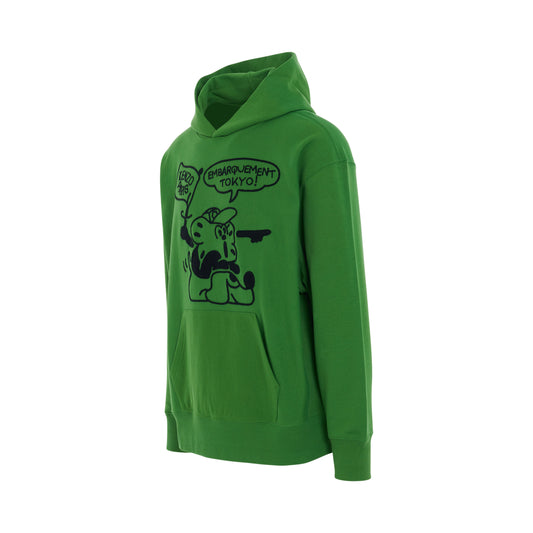 Boke Boy Travels Oversize Hoodie in Grass Green