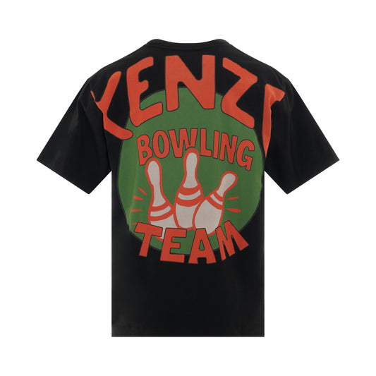 Bowling Team Oversize T-Shirt in Black