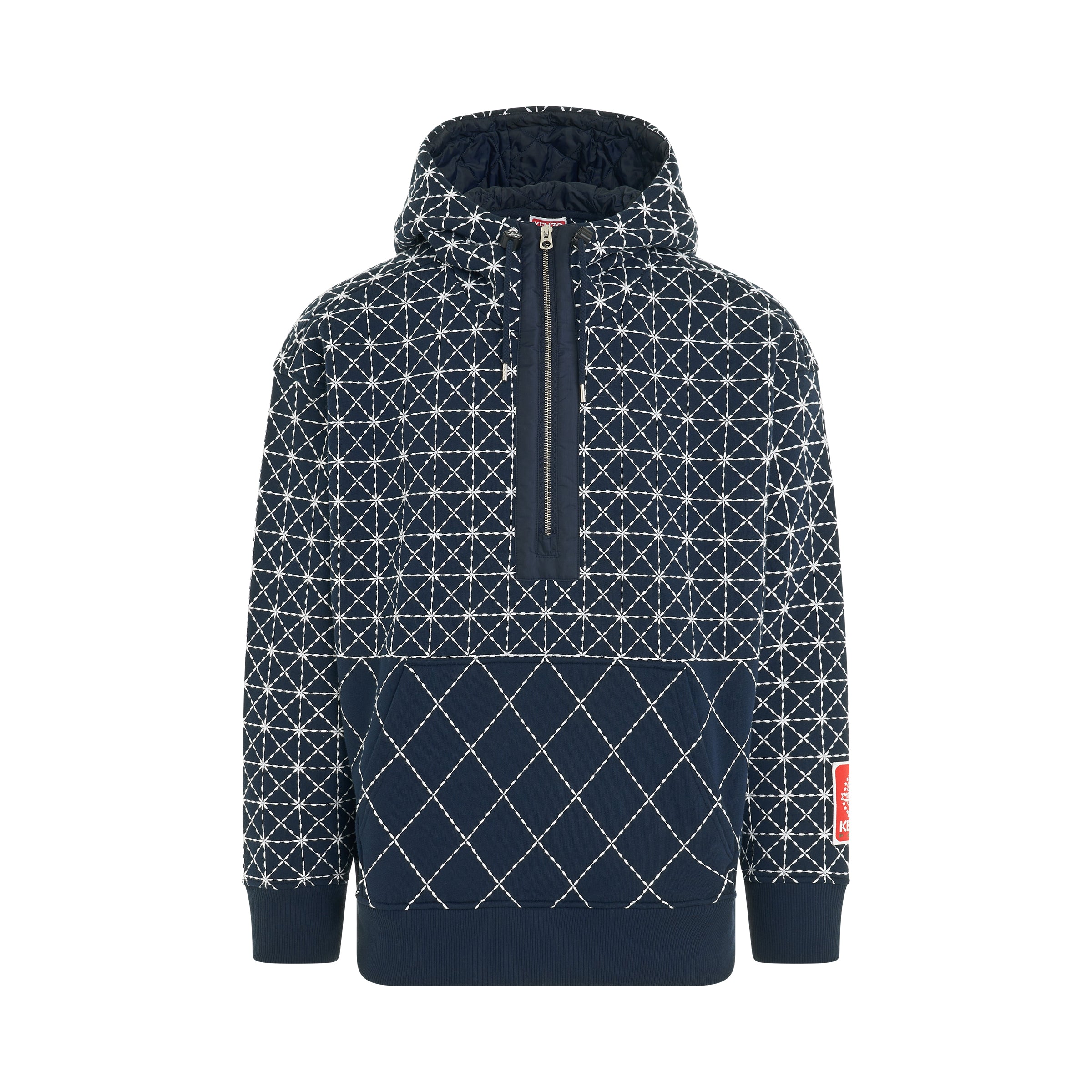 Sashiko Stitch Oversize Hoodie