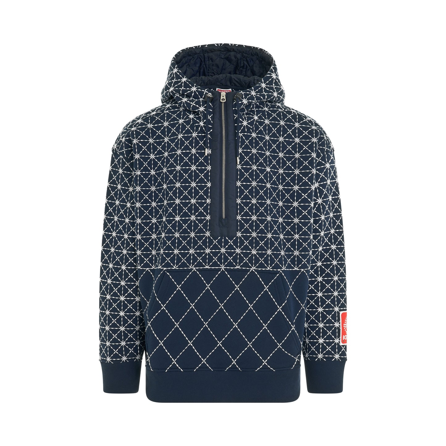 Sashiko Stitch Oversize Hoodie