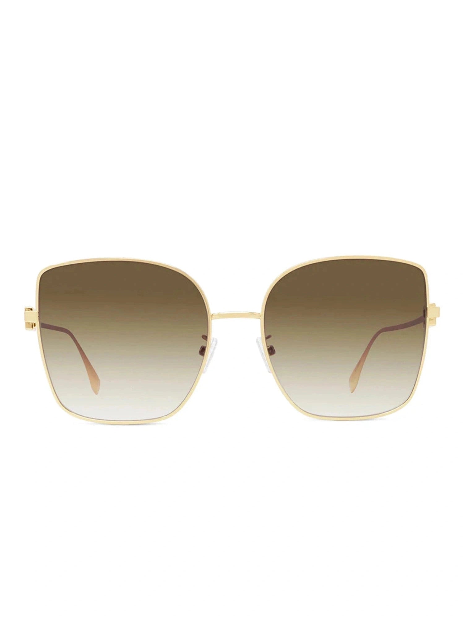 Fendi FE40013U 5930F Rectangle Sunglasses in Gold