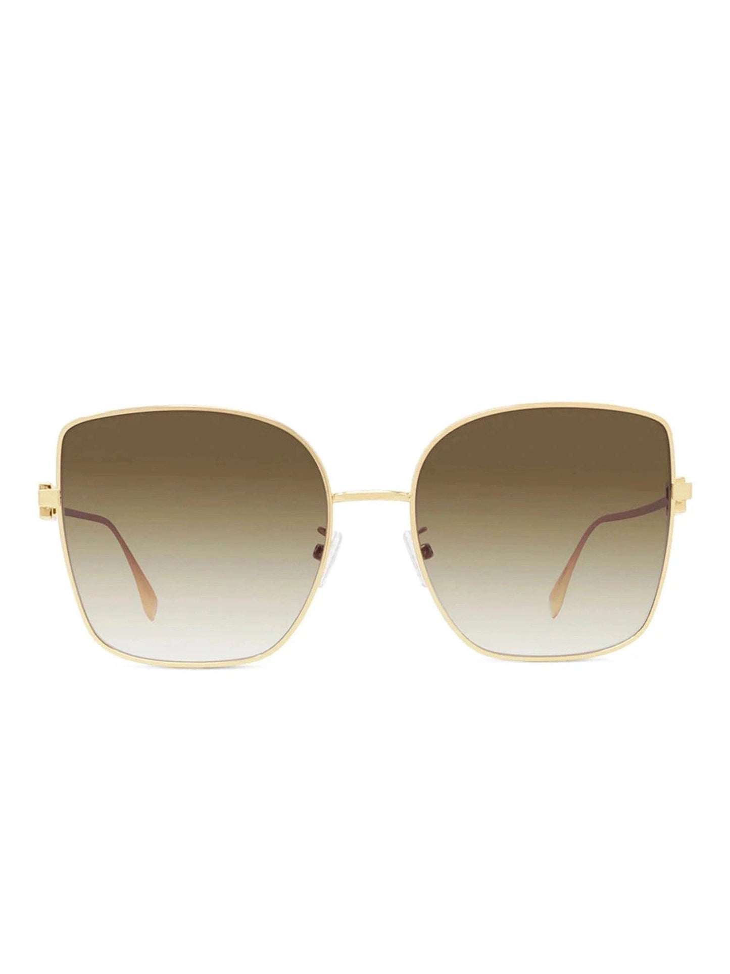 Fendi FE40013U 5930F Rectangle Sunglasses in Gold