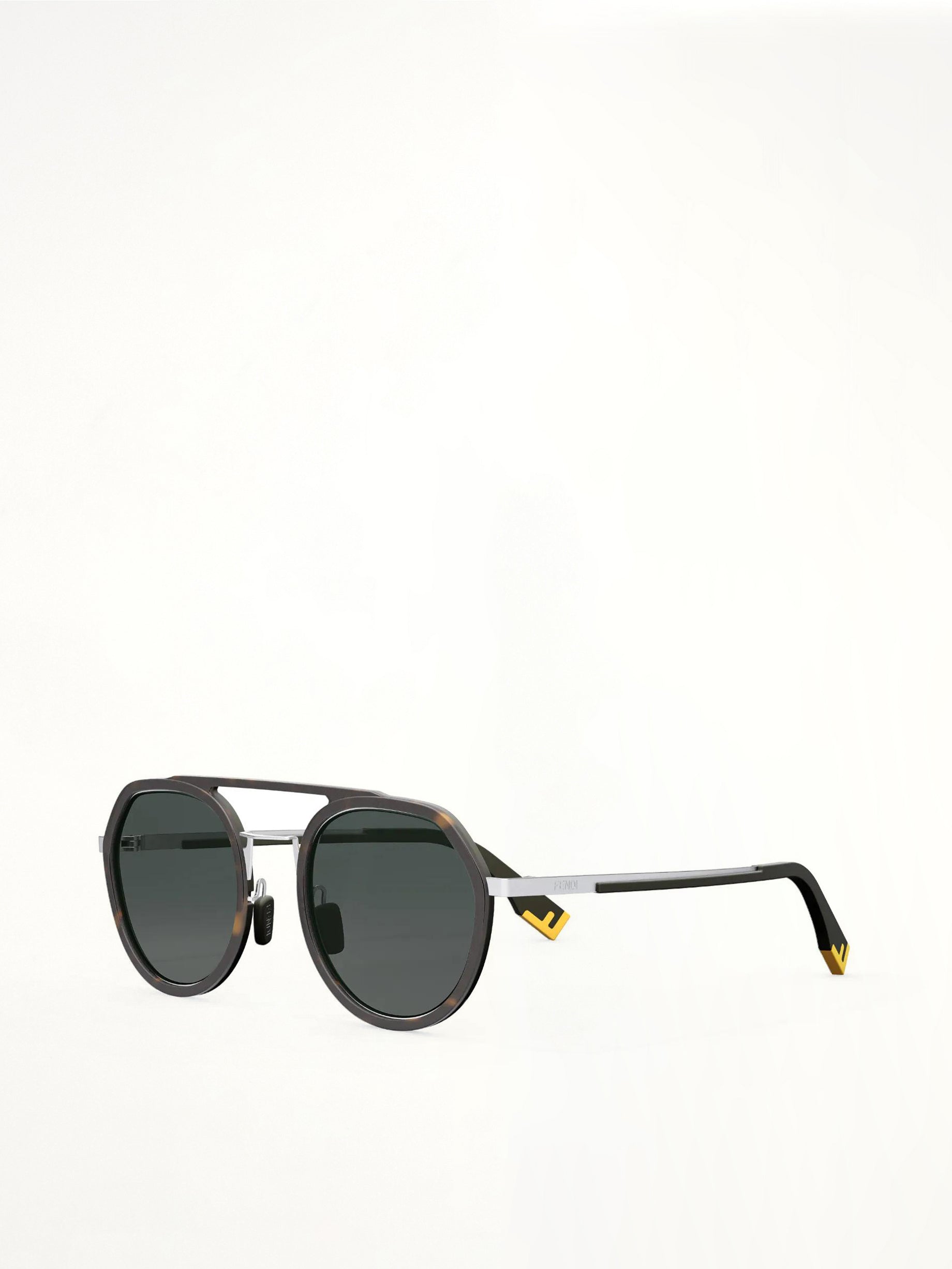 FE40040U Round Sunglasses in Havana