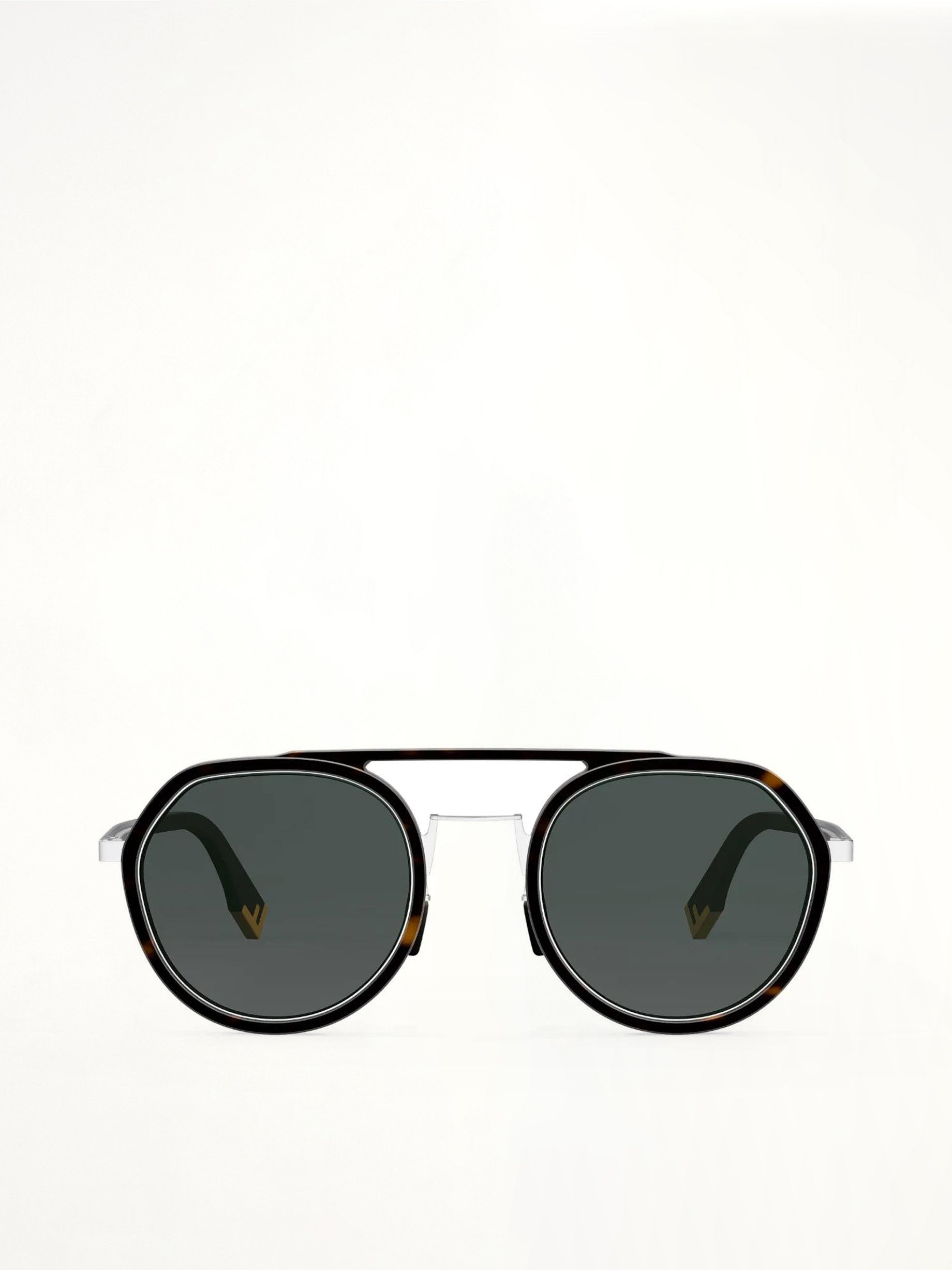FE40040U Round Sunglasses in Havana