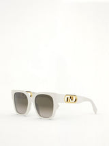 Fendi FE40063I 5425F Acetate Sunglasses in Ivory