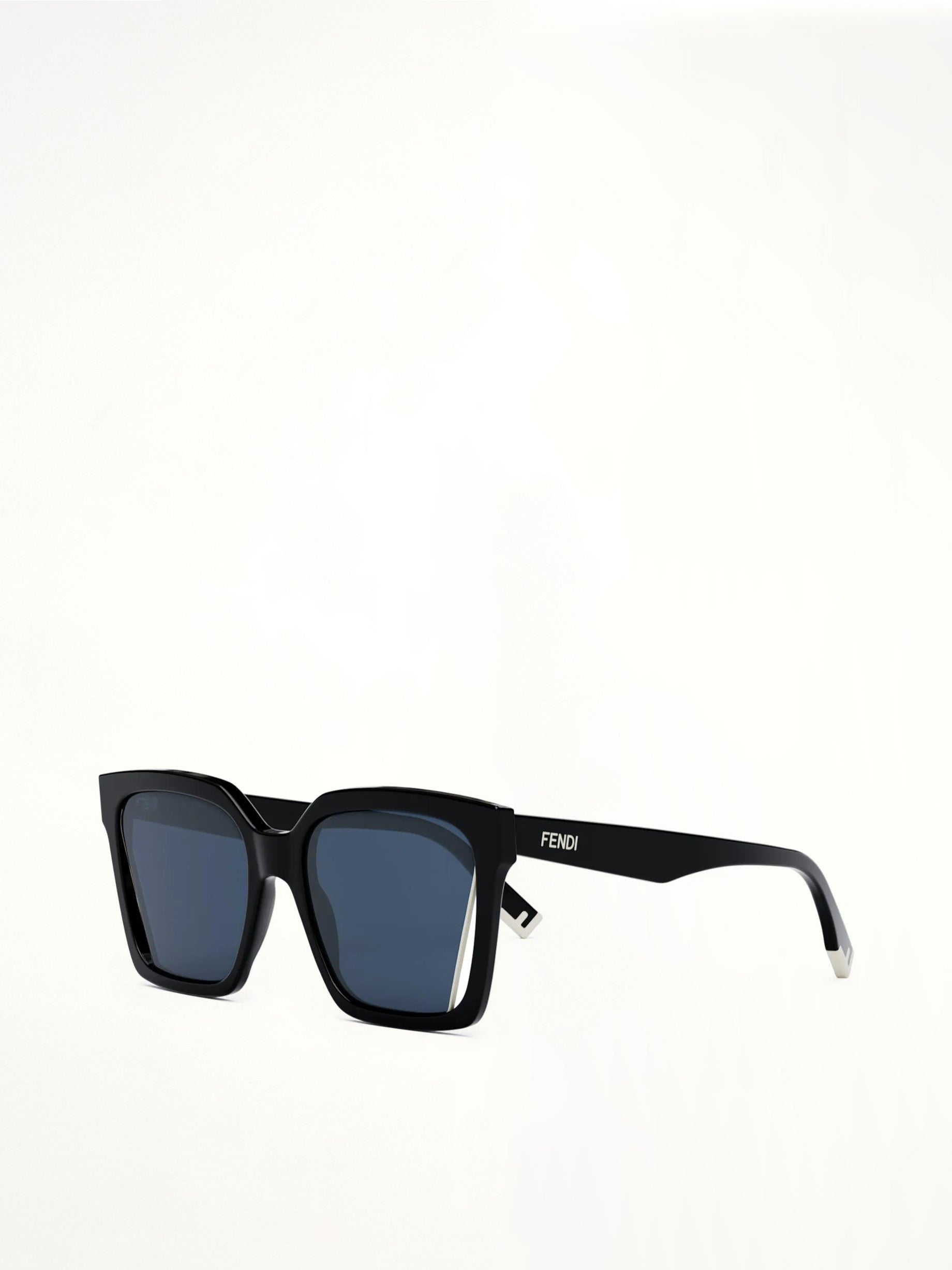Fendi FE40085I 5501V Geometric Sunglasses in Blue/Black