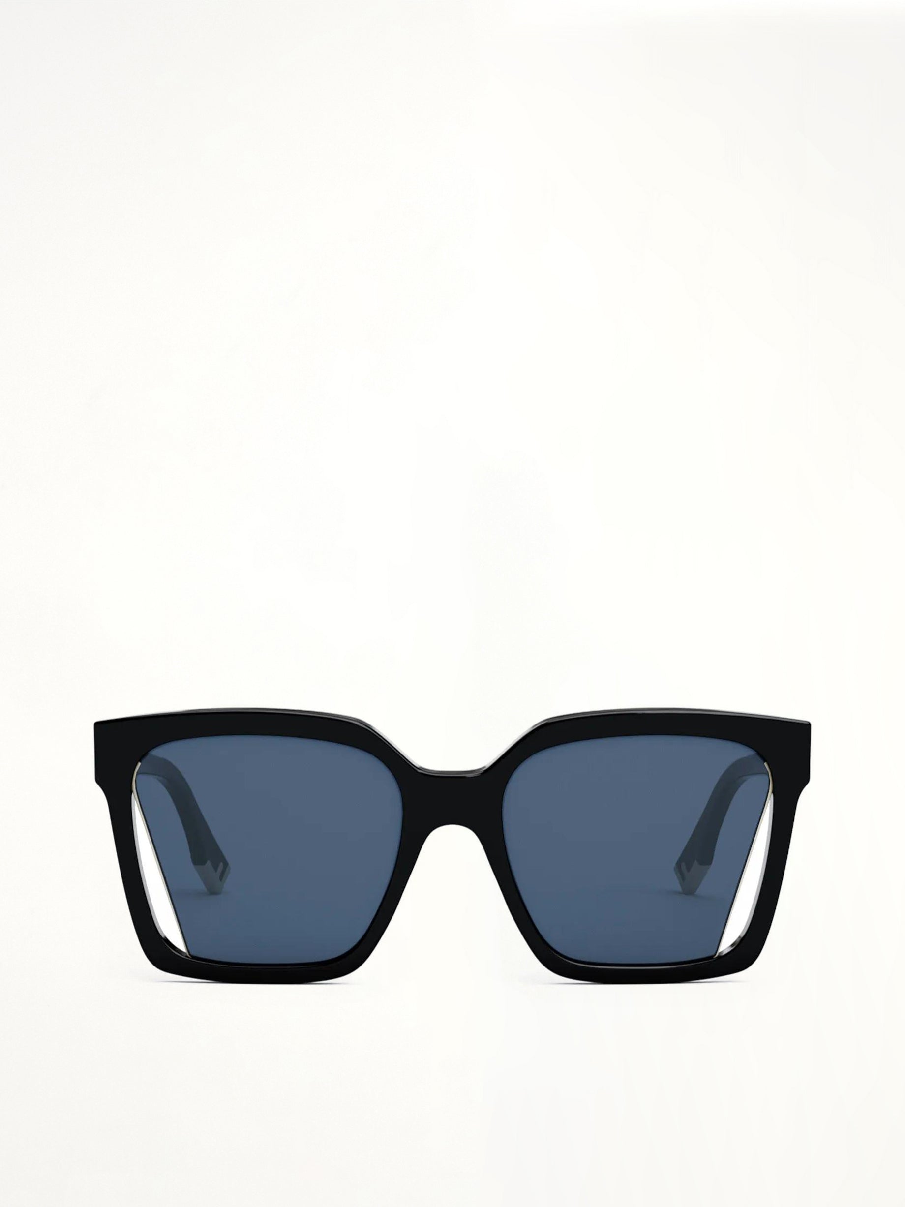Fendi FE40085I 5501V Geometric Sunglasses in Blue/Black