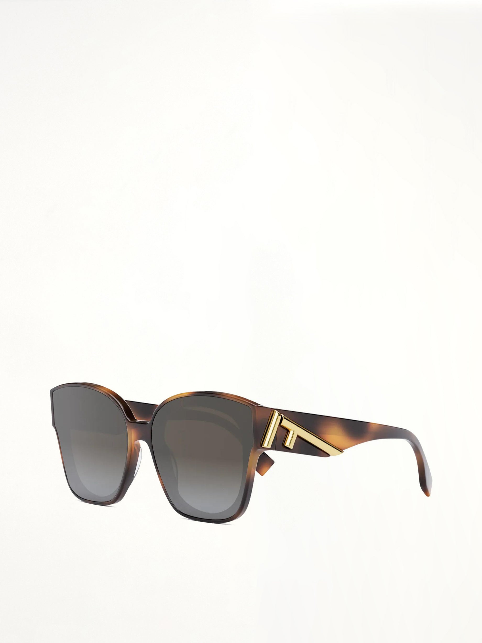 Fendi FE40098F 6553B Cat Eye Sunglasses in Havana