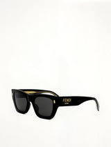 Fendi FE40101F 5301A Acetate Sunglasses in Black