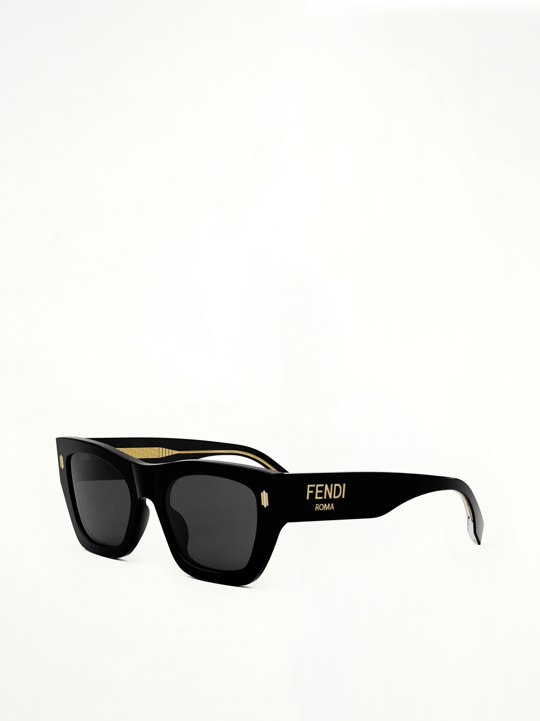 Fendi FE40101F 5301A Acetate Sunglasses in Black