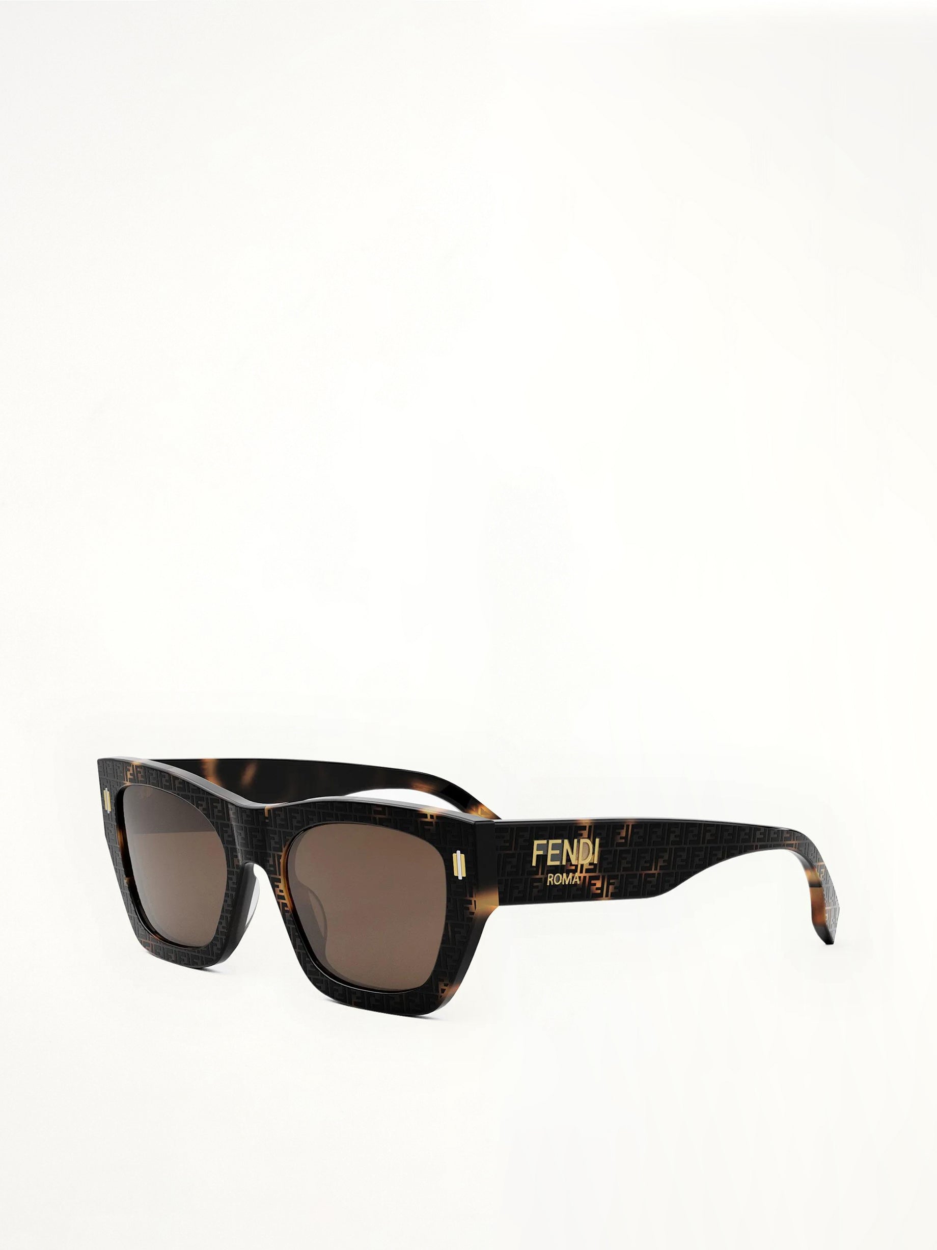 Fendi FE40100I 5355E Acetate Sunglasses in Havana/Brown