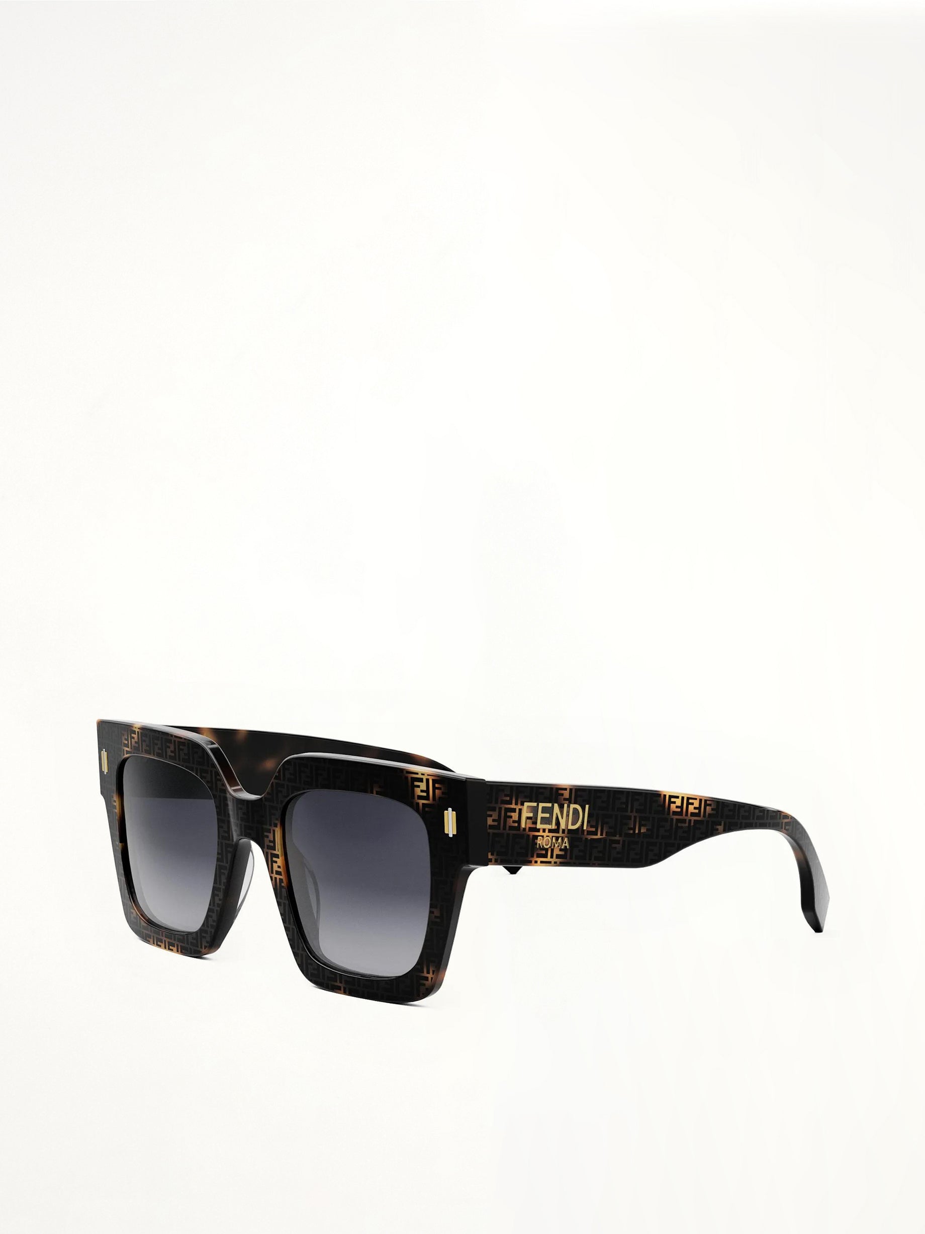 Fendi FE40101F 5255B Acetate Sunglasses in Havana