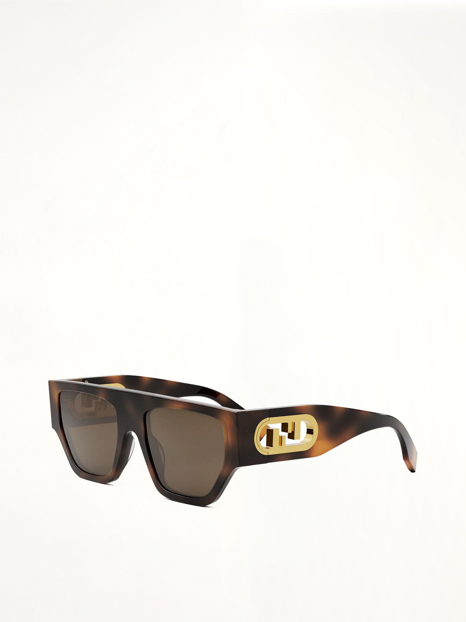 Fendi FE40108U 5453E Injected Sunglasses in Blonde Havana/Brown