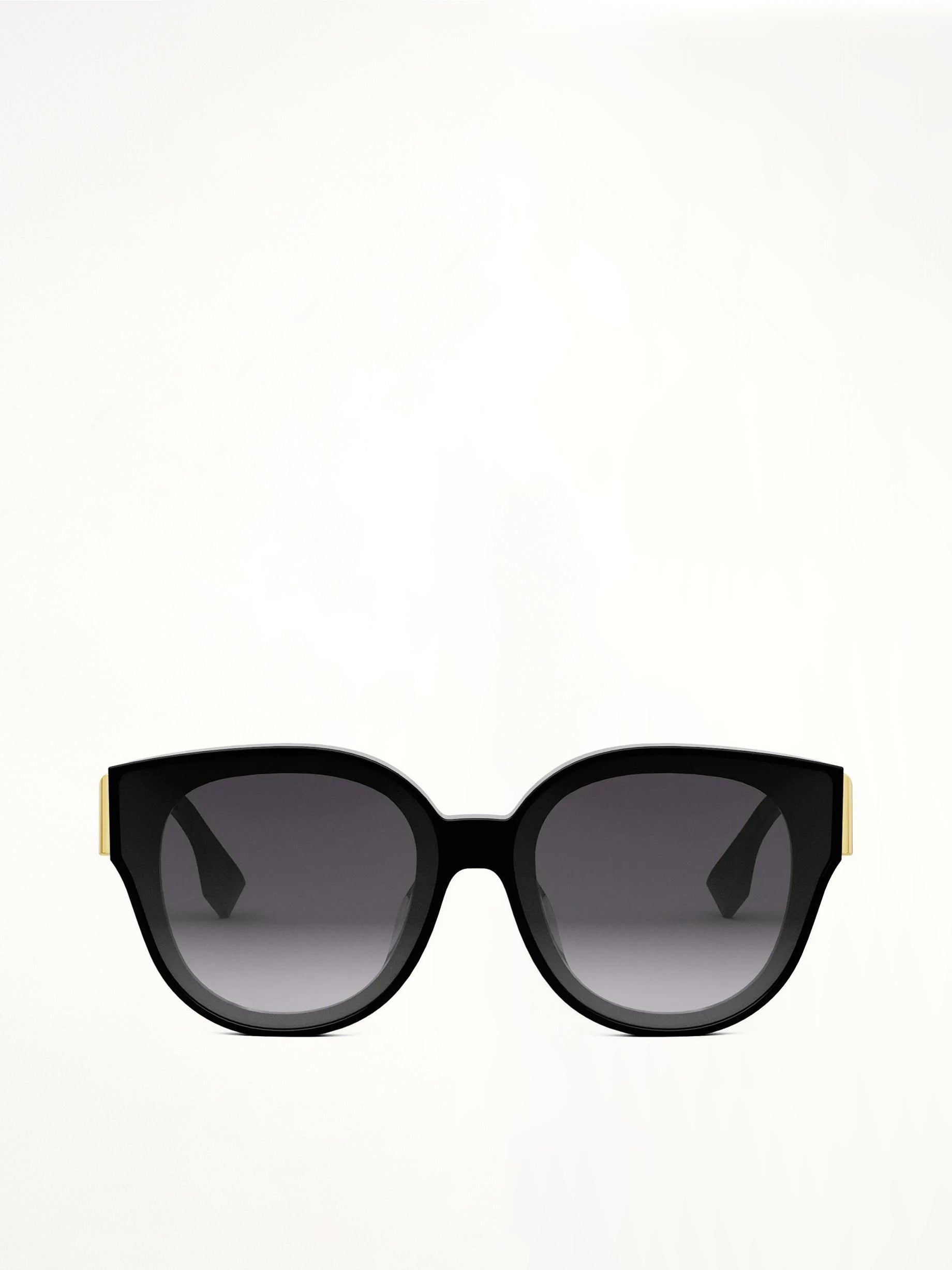 Fendi FE40111F 6501B Wayfarer Sunglasses in Black/Gold