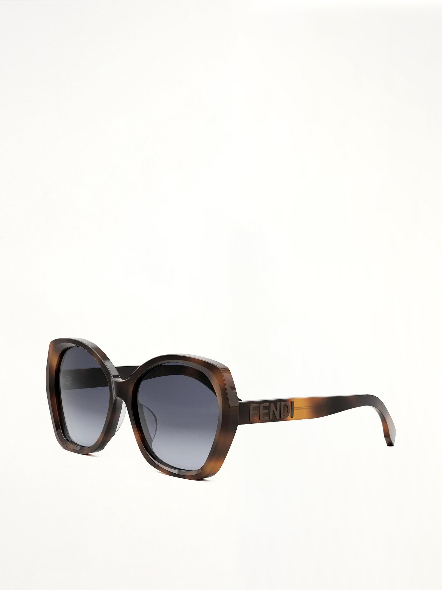 Fendi FE40112F 5853B Butterfly Sunglasses in Havana