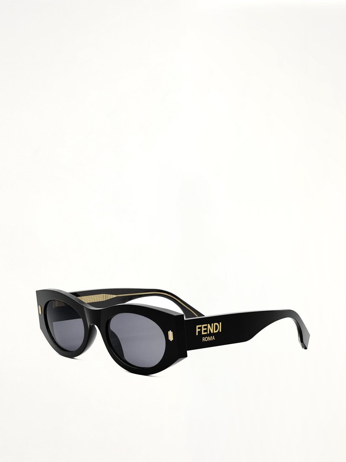 Fendi FE40125F 5301V Acetate Sunglasses in Black/Gold