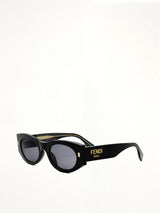 Fendi FE40125F 5301V Acetate Sunglasses in Black/Gold